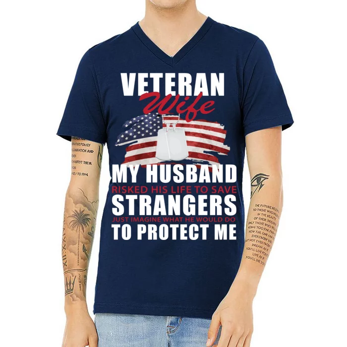 Veteran Wife V-Neck T-Shirt