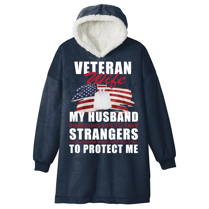 Veteran Wife Hooded Wearable Blanket