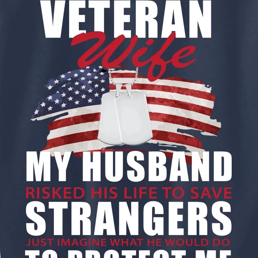 Veteran Wife Kids Sweatshirt