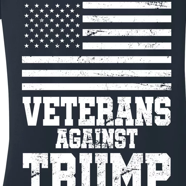 Veterans Against Trump Women's V-Neck T-Shirt