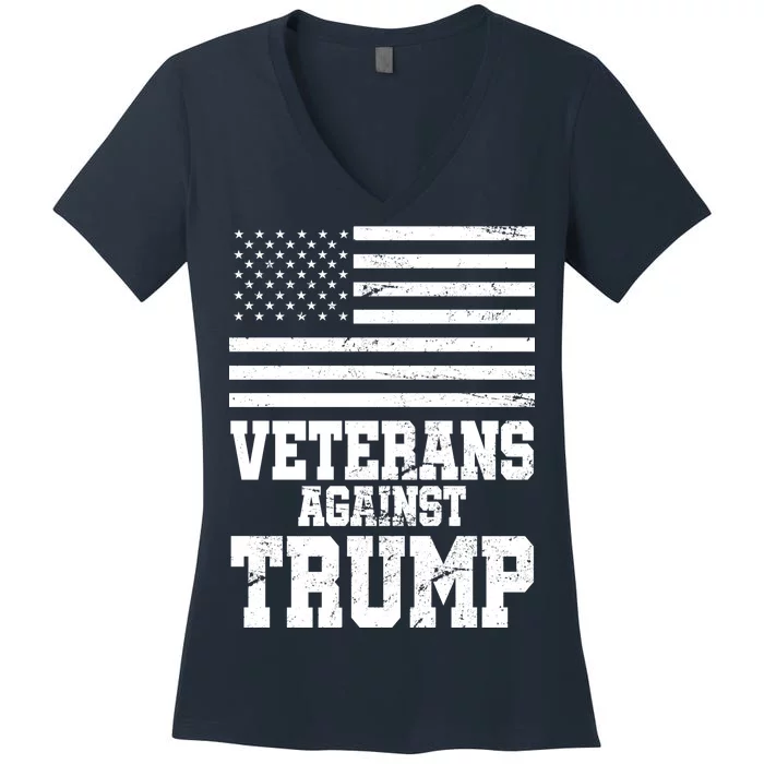 Veterans Against Trump Women's V-Neck T-Shirt