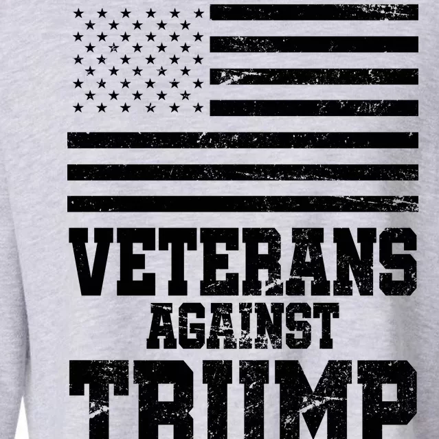 Veterans Against Trump Cropped Pullover Crew