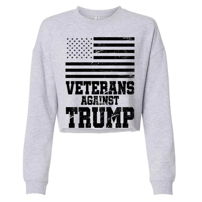 Veterans Against Trump Cropped Pullover Crew