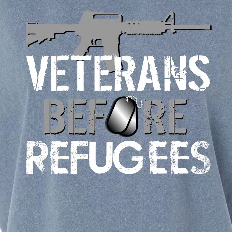 Veterans Before Refugees Garment-Dyed Women's Muscle Tee