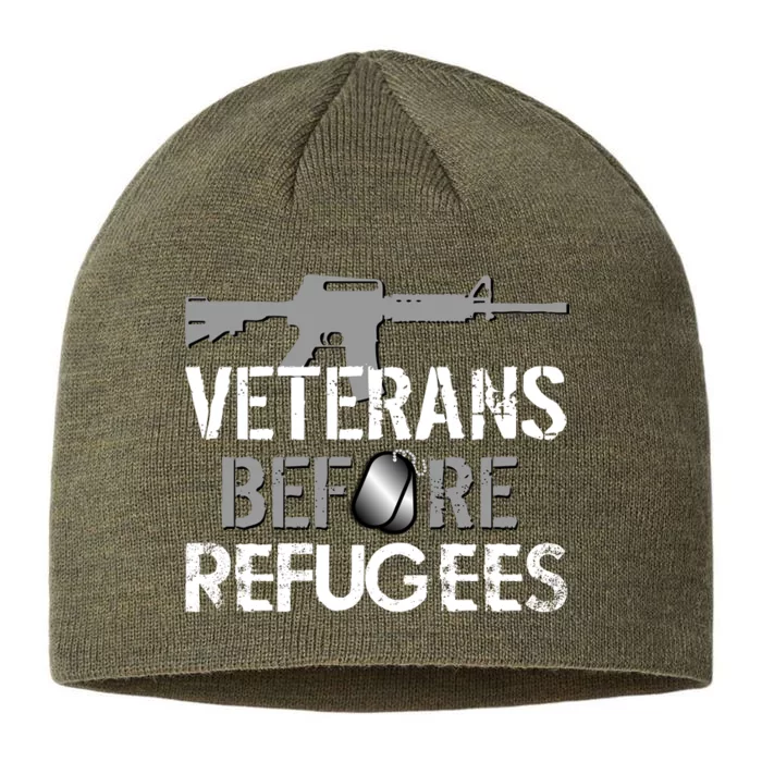 Veterans Before Refugees 8 1/2in Sustainable Knit Beanie