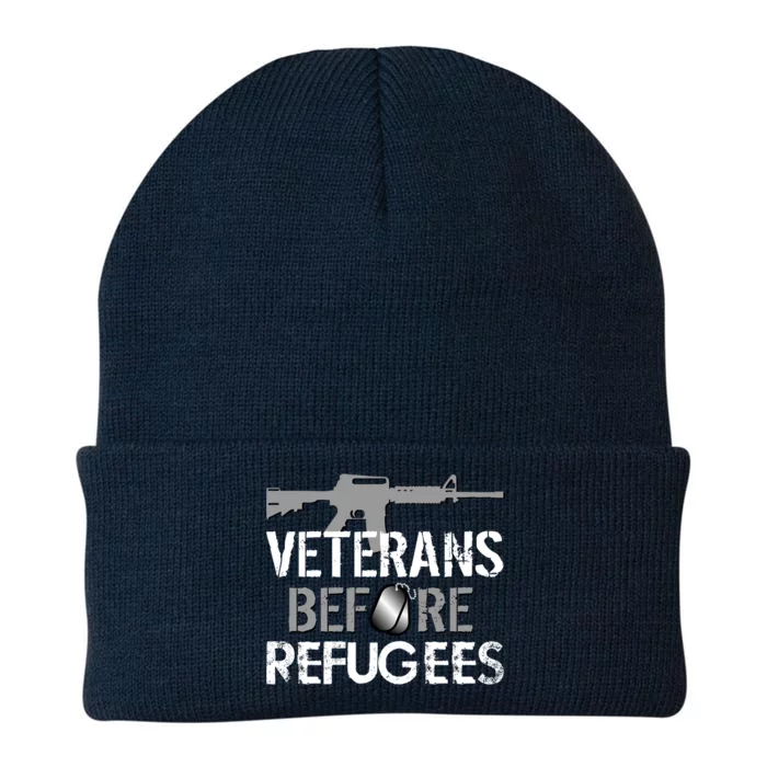 Veterans Before Refugees Knit Cap Winter Beanie