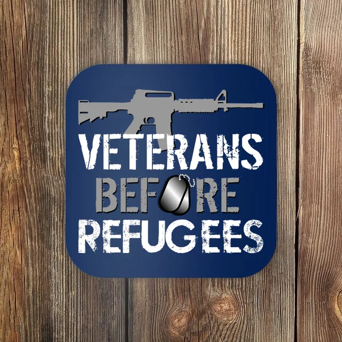 Veterans Before Refugees Coaster