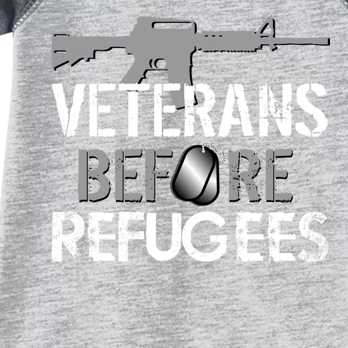 Veterans Before Refugees Infant Baby Jersey Bodysuit