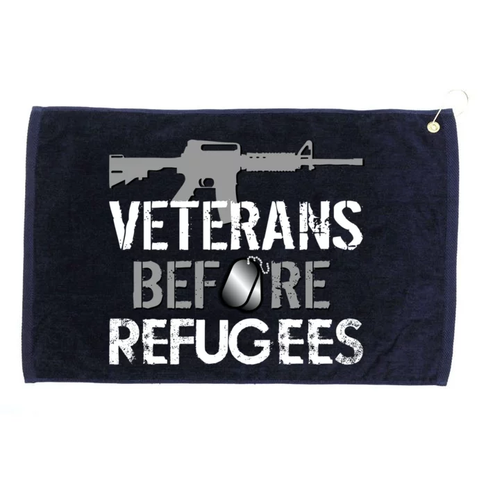 Veterans Before Refugees Grommeted Golf Towel