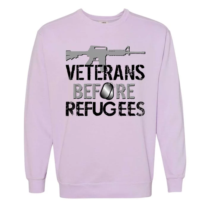 Veterans Before Refugees Garment-Dyed Sweatshirt