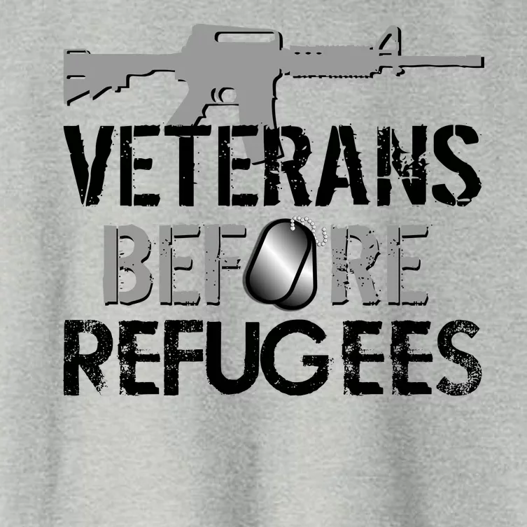 Veterans Before Refugees Women's Crop Top Tee