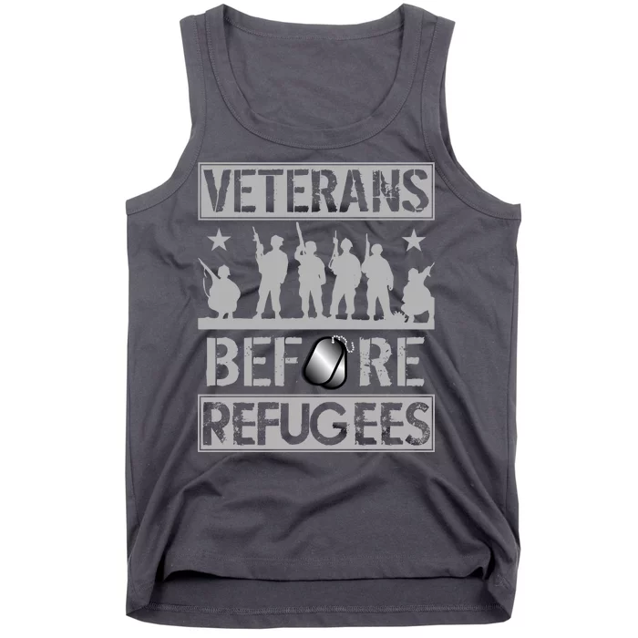 Veterans Before Refugees Veteran Tank Top