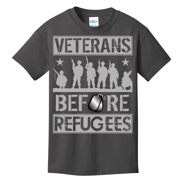 Veterans Before Refugees Veteran Kids T-Shirt