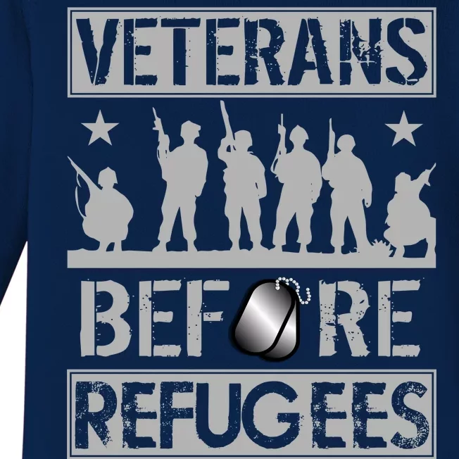 Veterans Before Refugees Veteran Baby Long Sleeve Bodysuit