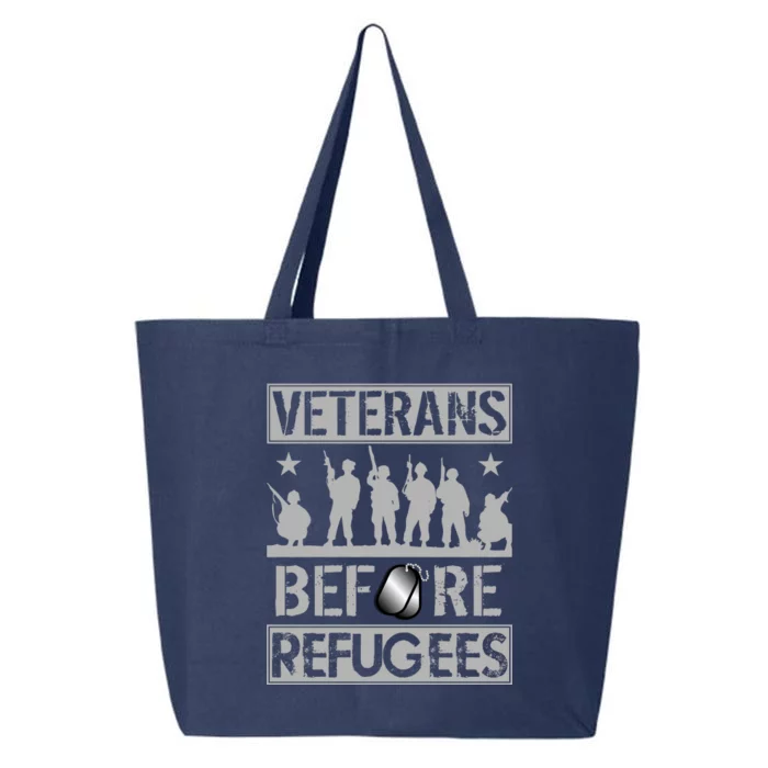 Veterans Before Refugees Veteran 25L Jumbo Tote