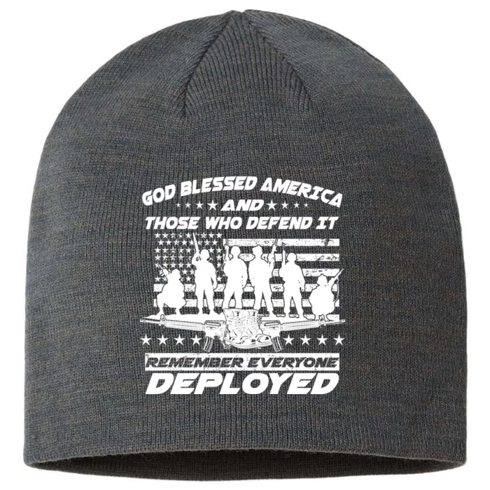 Veterans God Bless America And Those Who Defend It 8 1/2in Sustainable Knit Beanie