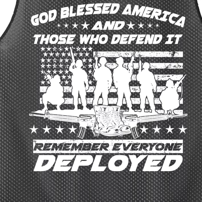 Veterans God Bless America And Those Who Defend It Mesh Reversible Basketball Jersey Tank