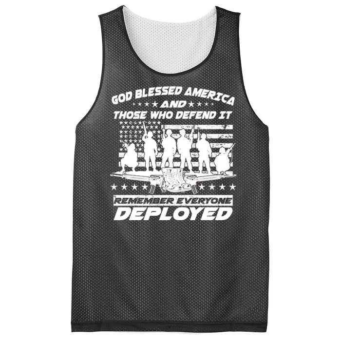 Veterans God Bless America And Those Who Defend It Mesh Reversible Basketball Jersey Tank