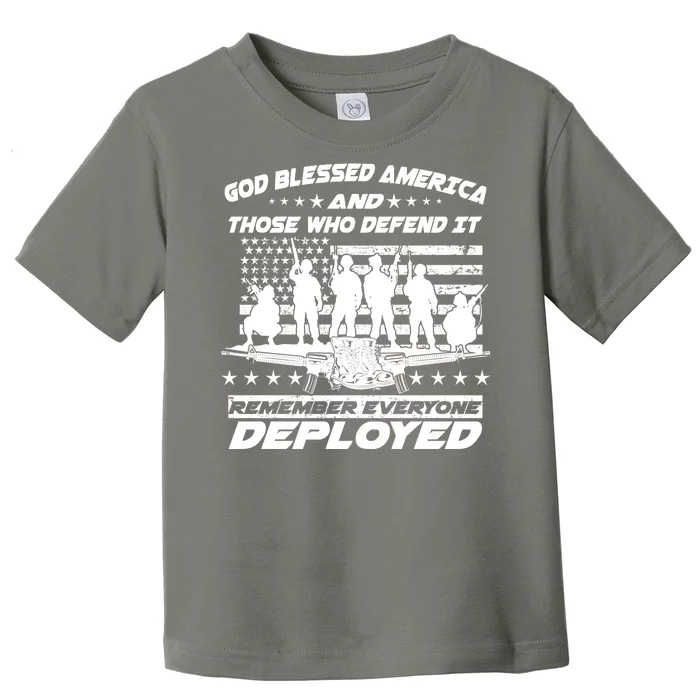 Veterans God Bless America And Those Who Defend It Toddler T-Shirt