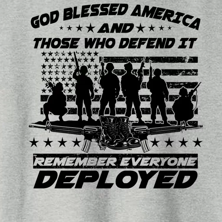 Veterans God Bless America And Those Who Defend It Women's Crop Top Tee