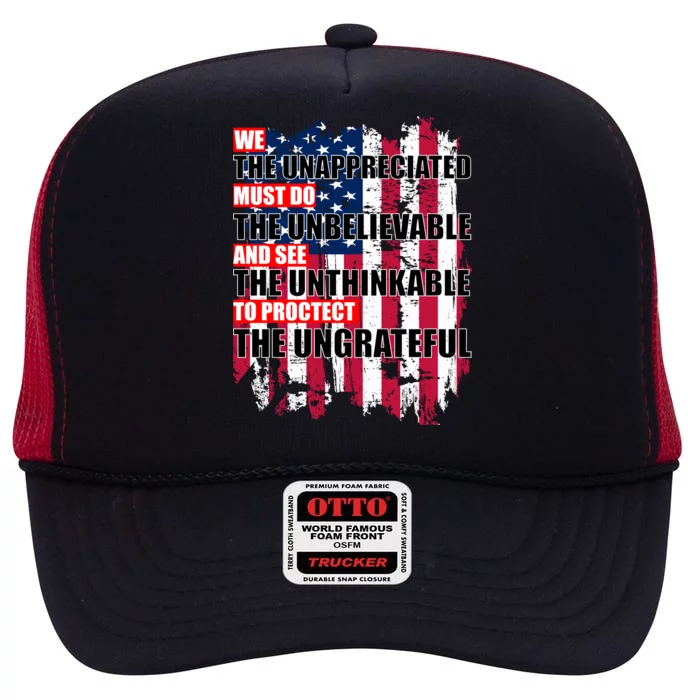 Veterans Must Do The Unthinkable High Crown Mesh Trucker Hat