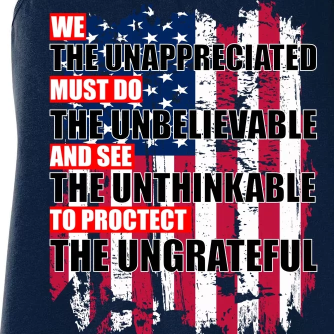 Veterans Must Do The Unthinkable Women's Racerback Tank