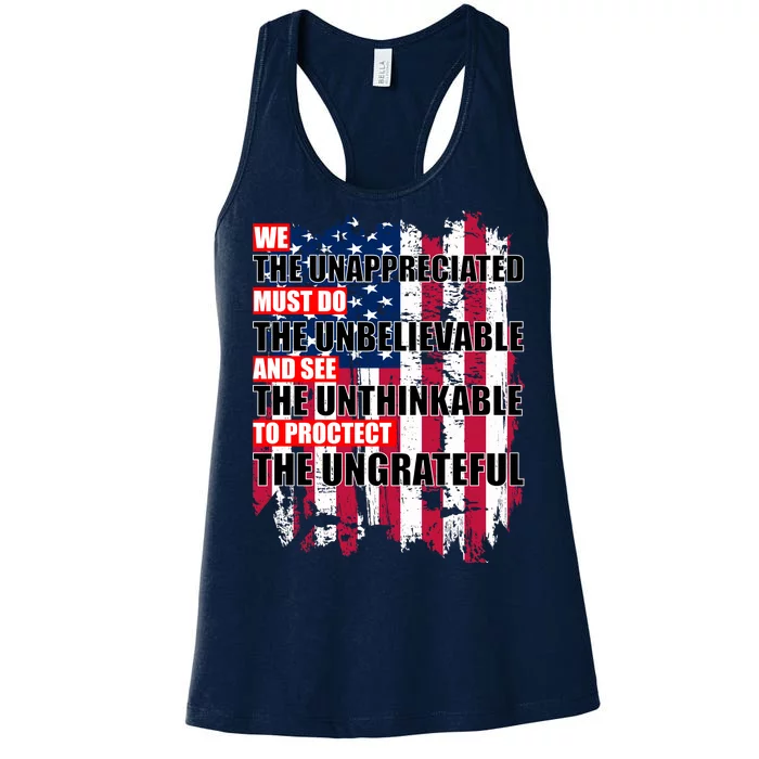 Veterans Must Do The Unthinkable Women's Racerback Tank