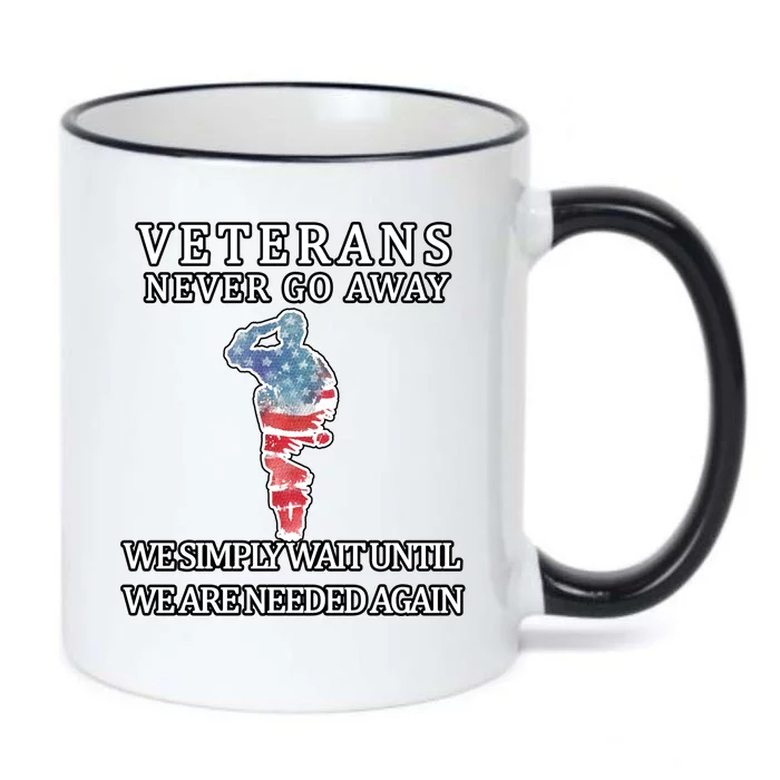 Veterans Never Go Away Black Color Changing Mug