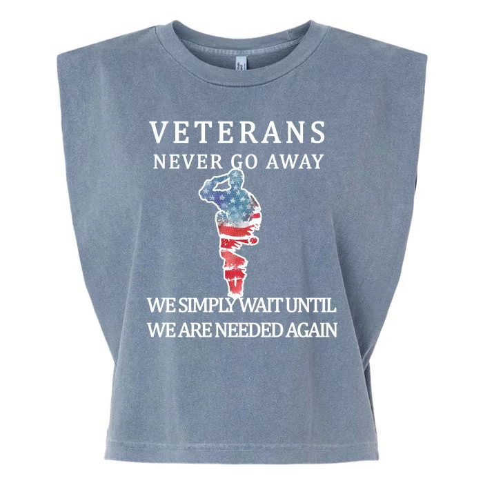 Veterans Never Go Away Garment-Dyed Women's Muscle Tee