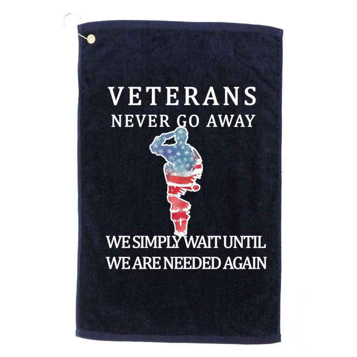 Veterans Never Go Away Platinum Collection Golf Towel