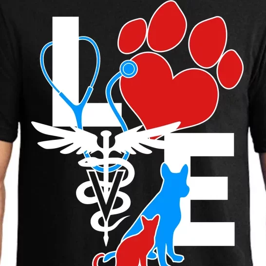 Veterinarian Love Cat and Dog Pajama Set