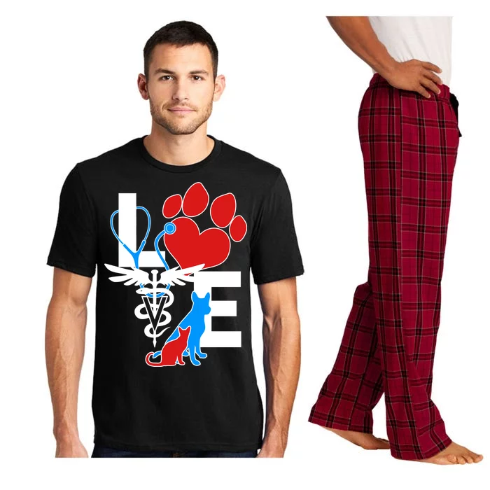 Veterinarian Love Cat and Dog Pajama Set