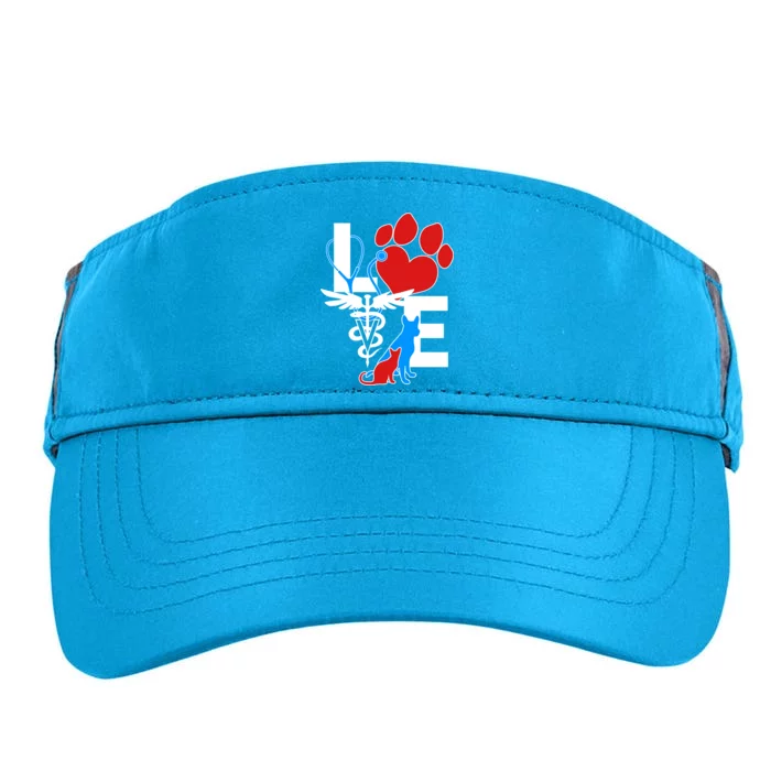 Veterinarian Love Cat and Dog Adult Drive Performance Visor