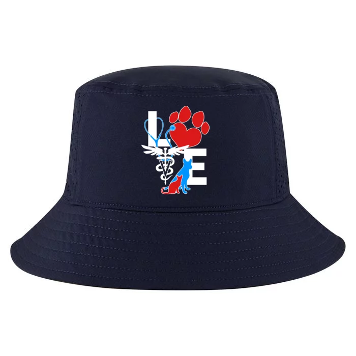 Veterinarian Love Cat and Dog Cool Comfort Performance Bucket Hat