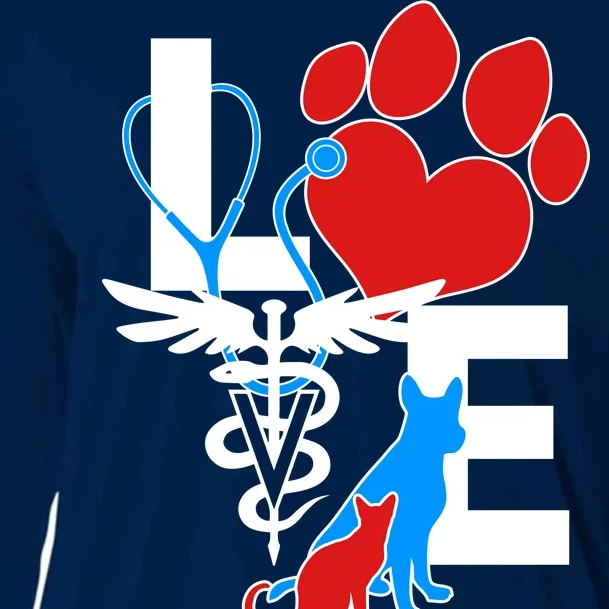 Veterinarian Love Cat and Dog Cooling Performance Long Sleeve Crew