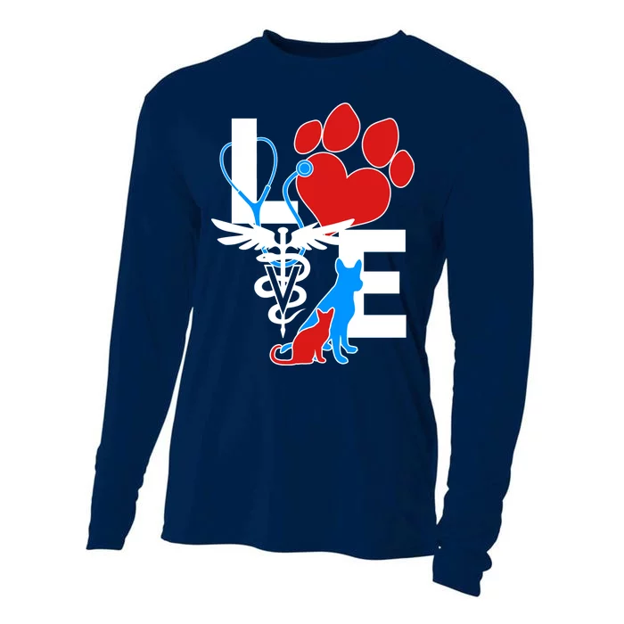 Veterinarian Love Cat and Dog Cooling Performance Long Sleeve Crew