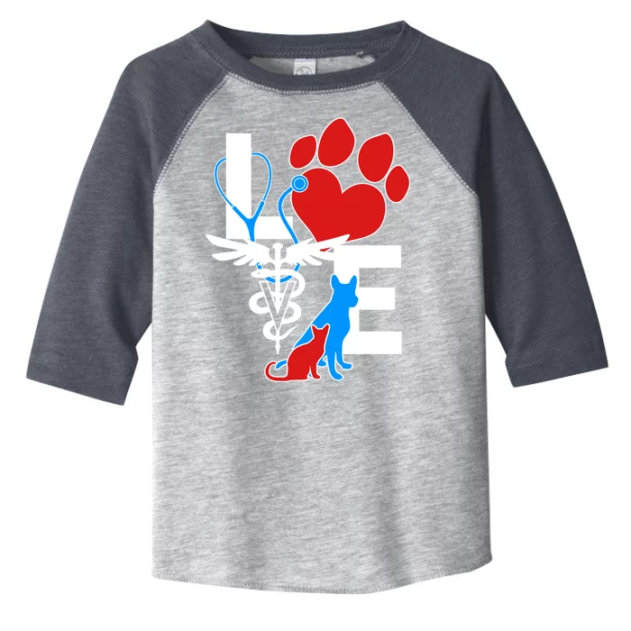 Veterinarian Love Cat and Dog Toddler Fine Jersey T-Shirt