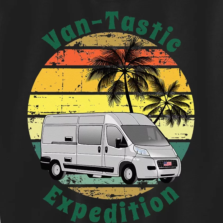 VanTastic Expedition Vanlife Van Camper Lover Kids Sweatshirt