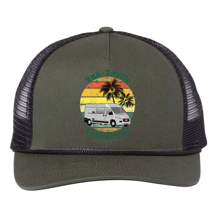 VanTastic Expedition Vanlife Van Camper Lover Retro Rope Trucker Hat Cap