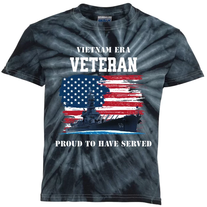 Vietnam Era Veteran Proud To Have Served Battleship Kids Tie-Dye T-Shirt