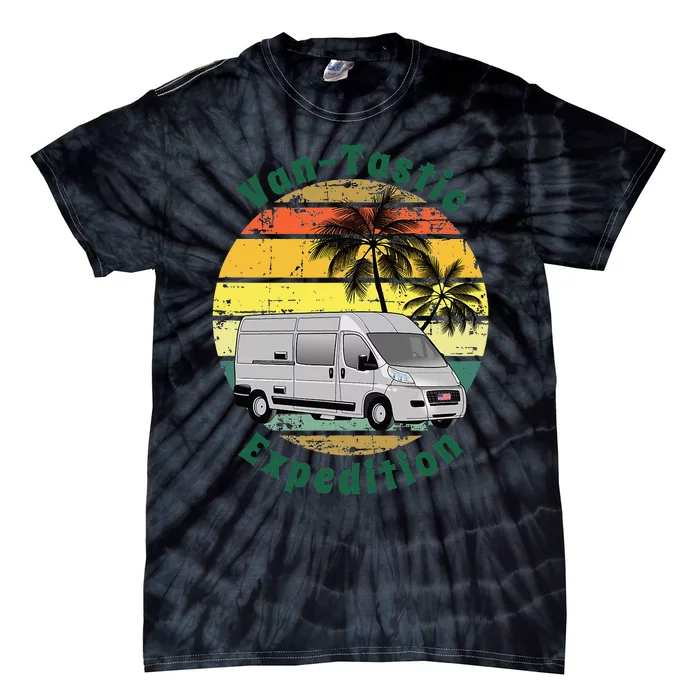 VanTastic Expedition Vanlife Van Camper Lover Tie-Dye T-Shirt