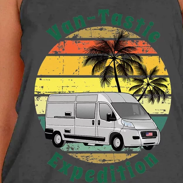 VanTastic Expedition Vanlife Van Camper Lover Women's Knotted Racerback Tank