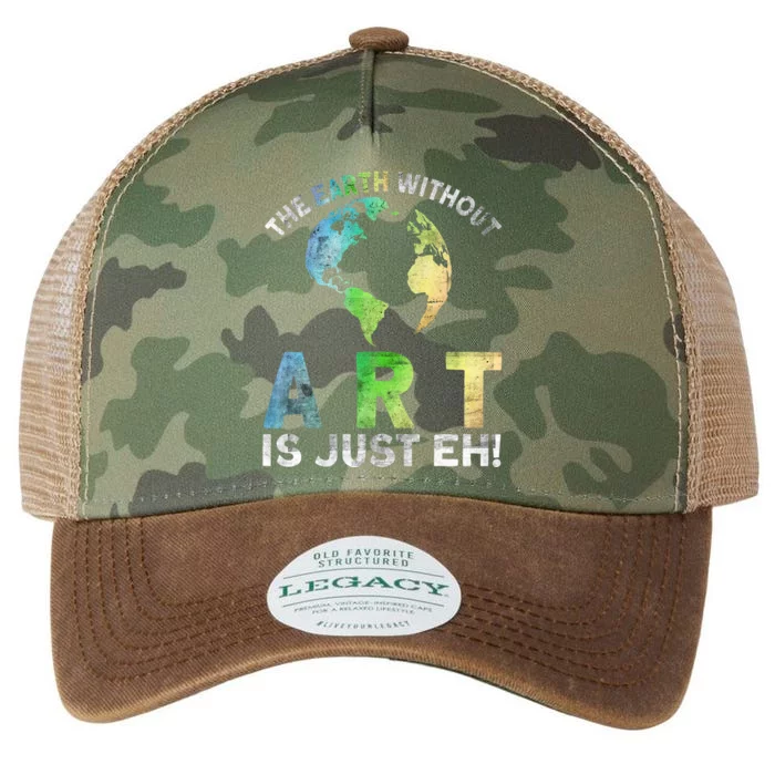 Vintage Earth Without Art Is Just Eh Planet Art Earth Day Legacy Tie Dye Trucker Hat