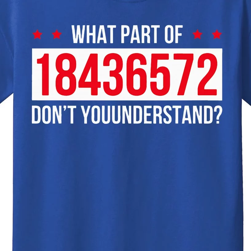 V8 Engine What Part Of 18436572 Dont You Understand Kids T-Shirt