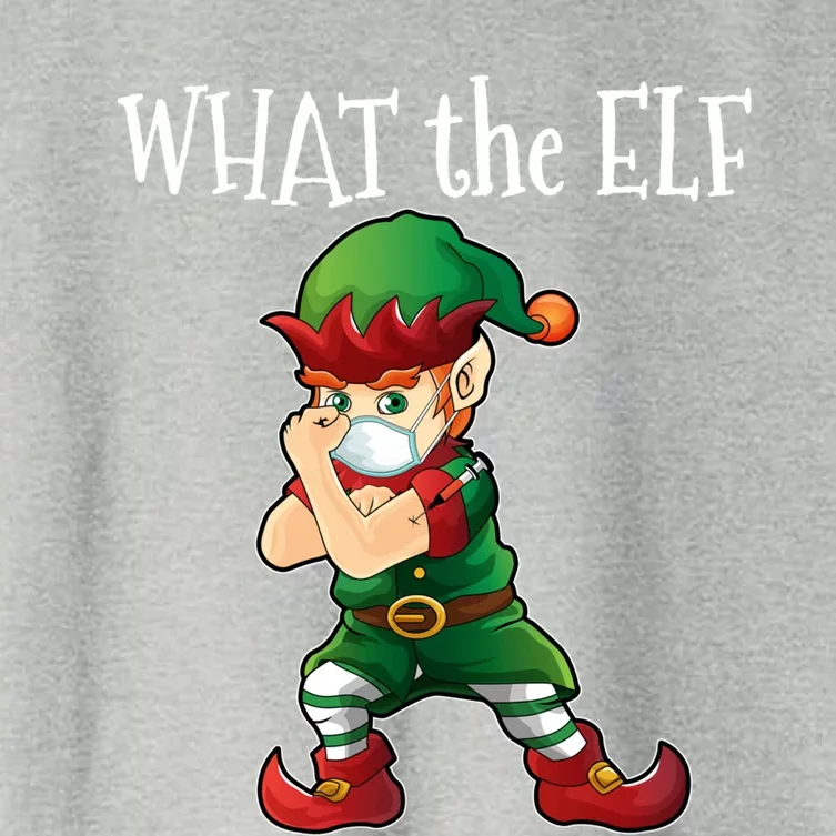 Vaccinated Elf What The Elf Gift Women's Crop Top Tee