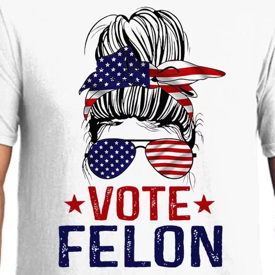 Vote Felon 2024 President Trump 45 47 Vote For The Felon Pajama Set