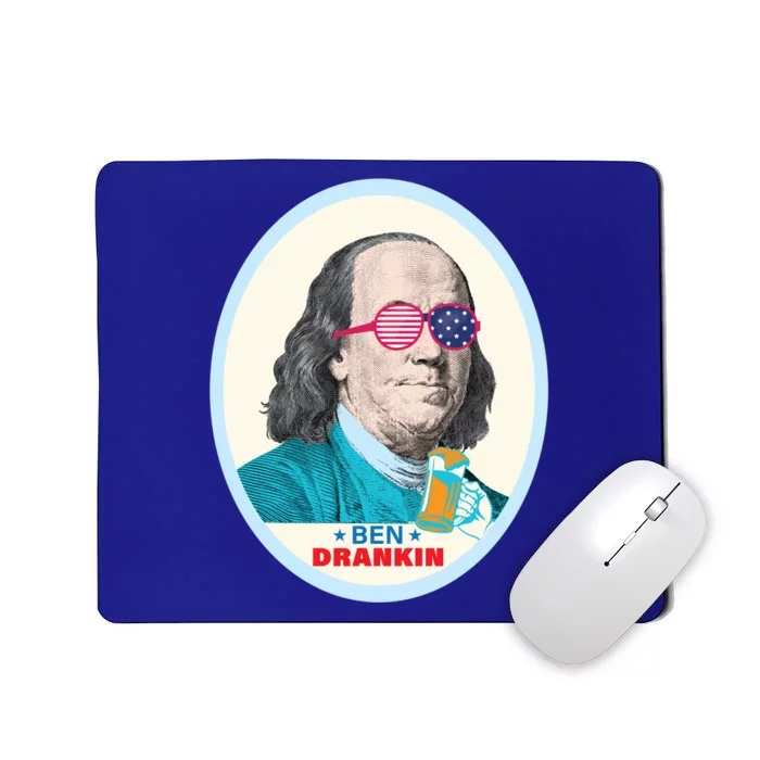 Vintage Funny 4th Of July Funny Gift Ben Drankin Design Gift Mousepad