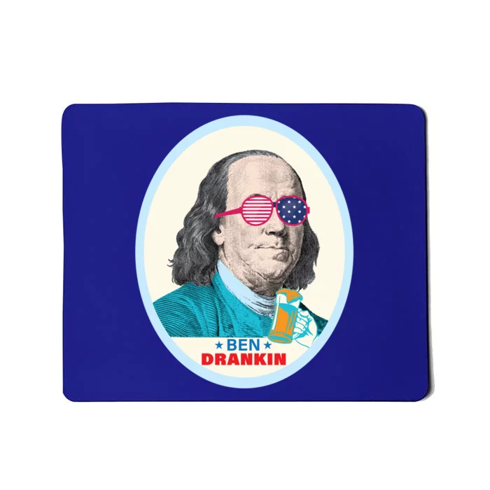 Vintage Funny 4th Of July Funny Gift Ben Drankin Design Gift Mousepad