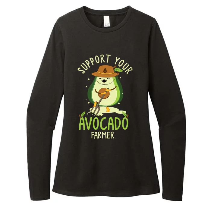 Vegan Food And Avocado Lover Or Guacamole Or Avocado Farmer Womens CVC Long Sleeve Shirt