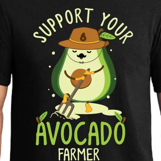 Vegan Food And Avocado Lover Or Guacamole Or Avocado Farmer Pajama Set